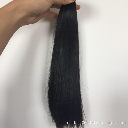 Best quality xuchang virgin Brazilian hair super double drawn straight human hair weft remy hair double drawn